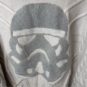 Disney Star Wars STORM TROOPER SWEATER Cable Knit Pullover SIZE XXL